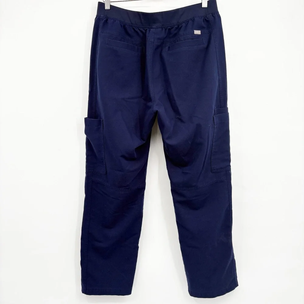 FIGS Mens Navy Axim Straight Leg Technical Cargo Nursing Medical Scrub Pants L